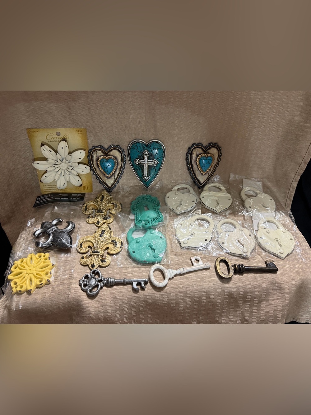 Decorative metal, stone and acrylic embellishments
